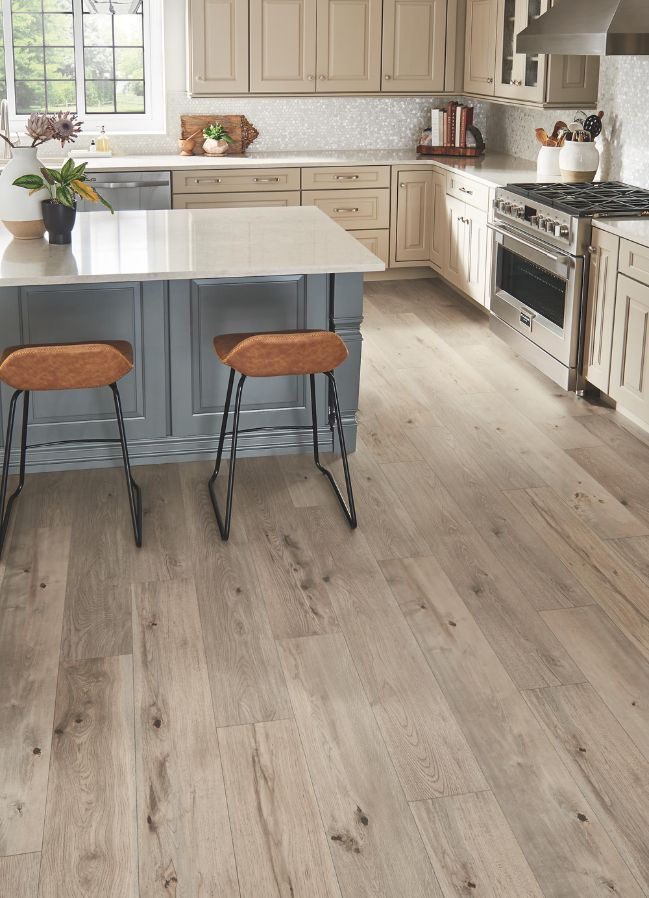 wood look laminate in a cozy kitchen